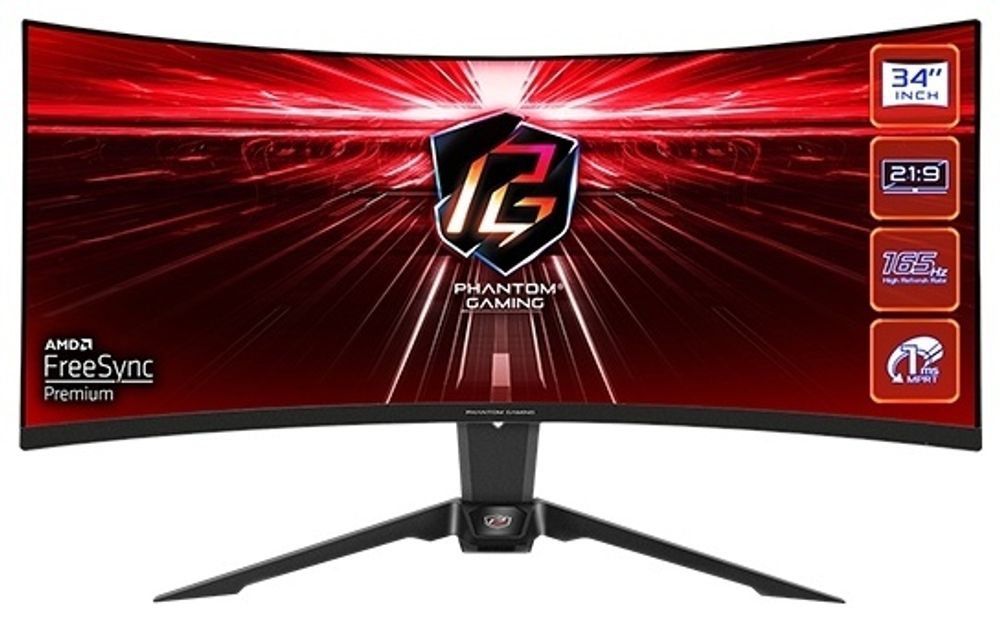 Монитор ASRock PG34WQ15R2B черный