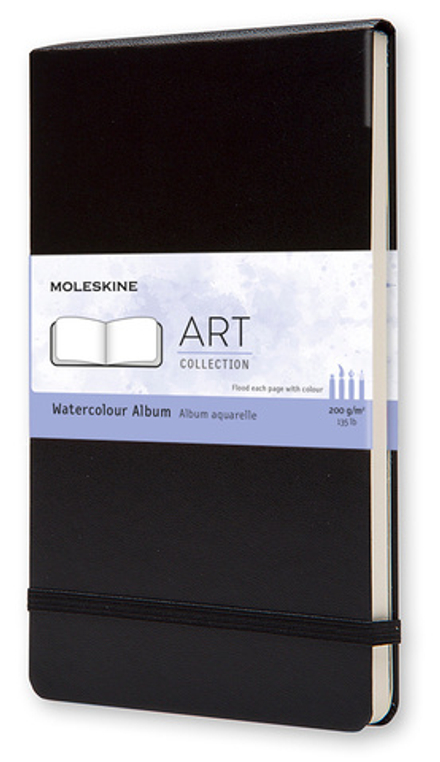 Блокнот для акварели Moleskine CLASSIC WATERCOLOUR (ARTMM804) 130х210мм 72стр. твердая обложка черный