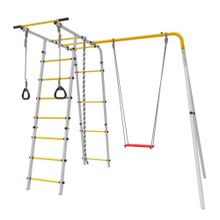 ROMANA Полянка (желтый/серый) (с фанерными качелями)