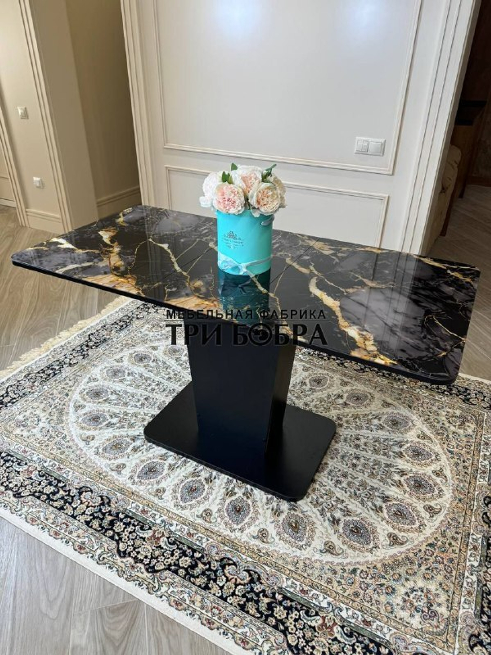 Кухонный стол "Тор", золотой мрамор