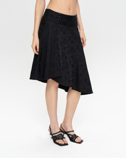 Асимметричная юбка миди из вискозы