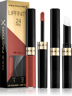 Max Factor Lipfinity Lip Colour - Помада для губ с бальзамом, стойкая. оттенок 130 Luscious, 4 g