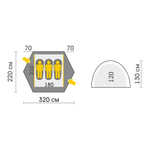 ПАЛАТКА TALBERG SPACE PRO 3