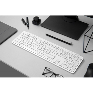 Беспроводная ультратонкая клавиатура Keychron B6 Pro, 109 клавиш, ножничные переключатели, цвет B6 Pro Ivory White (B6P-K8)