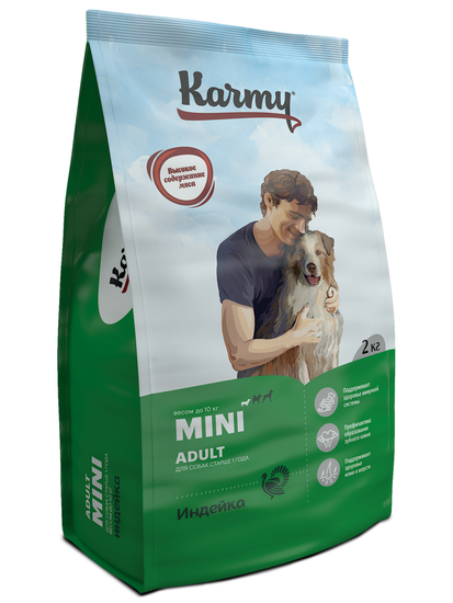 Karmy Мини Эдалт Индейка Корм для взрослых собак мелких пород старше 1 года Karmy Мини Эдалт Индейка Корм для взрослых собак мелких пород старше 1 года