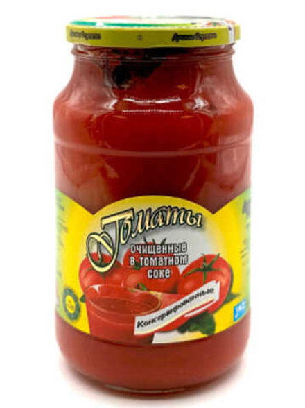 Томаты очищенные в томатном соке 950мл. Лучшие рецепты Казахстан