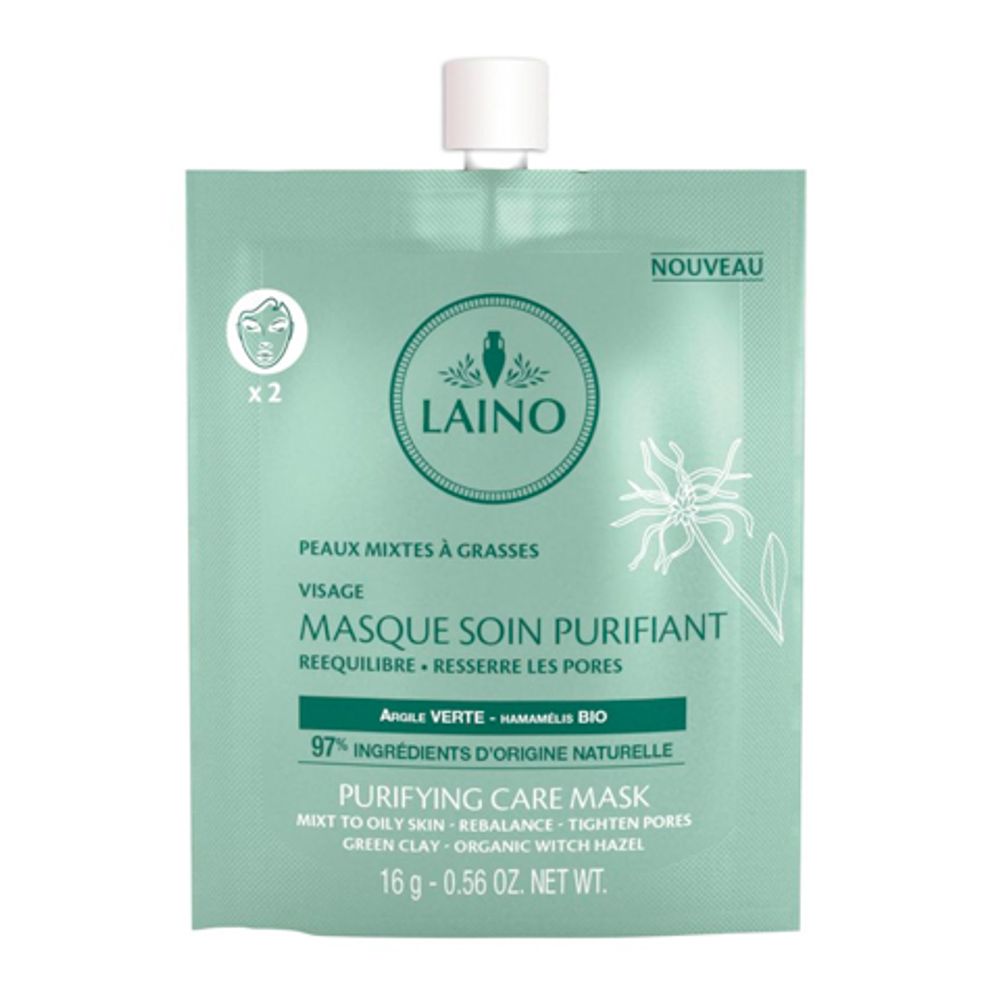 Лено Маска Очищающая органическая Laino Masque Soin Purifiant 16 гр