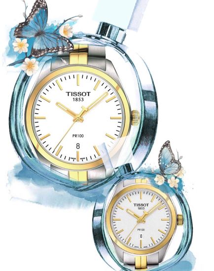 Парные часы TISSOT PR 100: T101.410.22.031.00 и T101.210.22.031.00