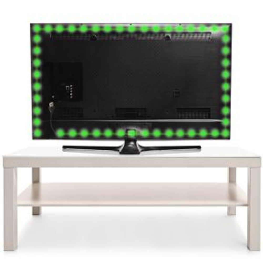 Лента светодиодная 5В, SMD2835, 4,8Вт/м, 60 LED/м, зеленый, 8мм, 1м, с USB коннектором, черная, IP65