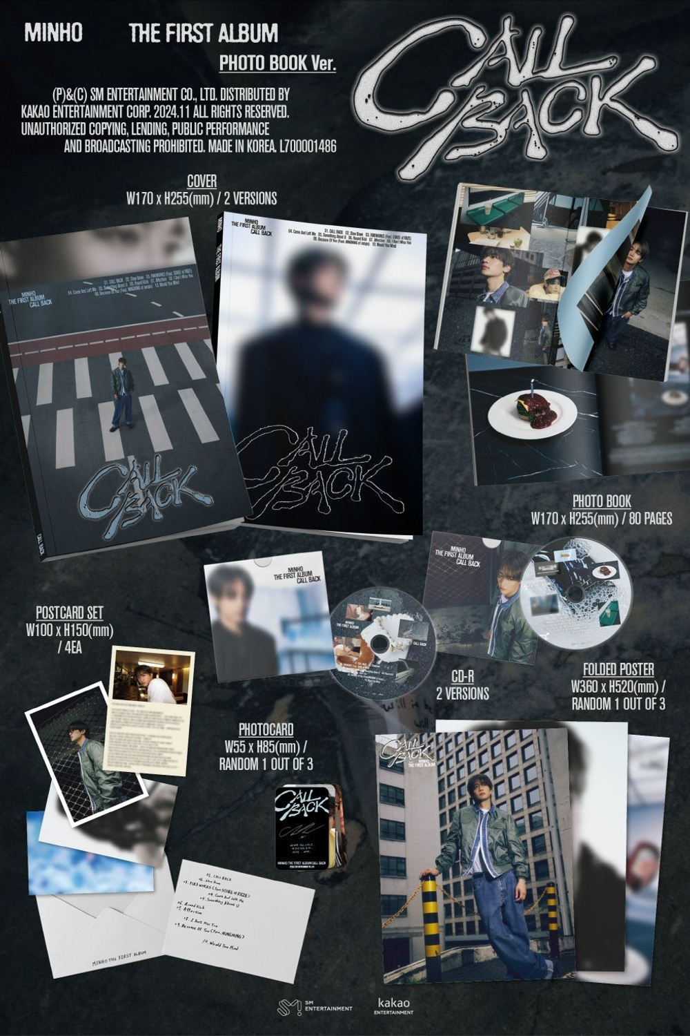 Альбом MINHO - CALL BACK 1st Album PHOTOBOOK 2 Version SET