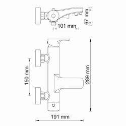 Berkel 4801 Смеситель для ванны с коротким изливом