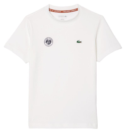 Футболка для мальчика теннисная Lacoste Kids Roland Garros Edition Performance Ultra-Dry Jersey T-Shirt - white