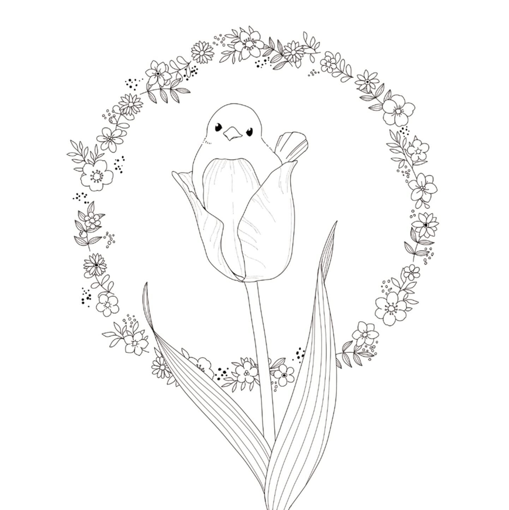 Koto no Ki Magure Flower Tour. Coloring Book