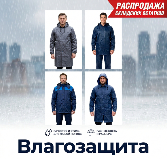 Одежда влагозащитная в ассортименте