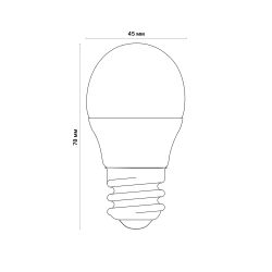 LED-G45-6W-4000K-E27-FR-RA95 PLK01WH Лампа светодиодная. Форма шар. матовая. Белый свет 4000K. Картон. ТМ Uniel