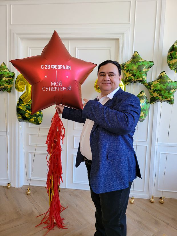 Воздушные шары на 23 февраля №5293