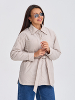 Куртка демисезонная укороченная бежевая