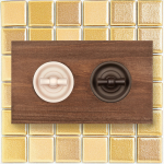 Рамка 2-х постовая, скрытый монтаж, Шедель Форест, дерево, цвет винтаж BF7-620-18