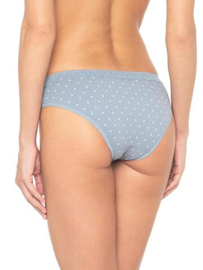 Хлопковые трусики-слипы в горошек (Размер: XL) (Цвет: серый)