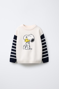 ZARA ТРИКОТАЖНЫЙ ДЖЕМПЕР SNOOPY PEANUTS™, ЭКРЮ