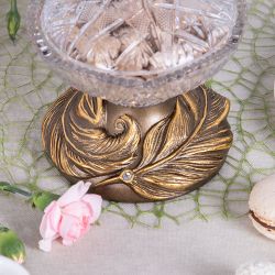 Сахарница стеклянная с крышкой Боа Бронза