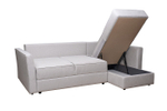 Диван Garda Decor Сорренто (Sorrento) 230 с канапе трехмест.раскл (Еврокнижка) Koza3803-SVSER+Nev83 230*156*90 см