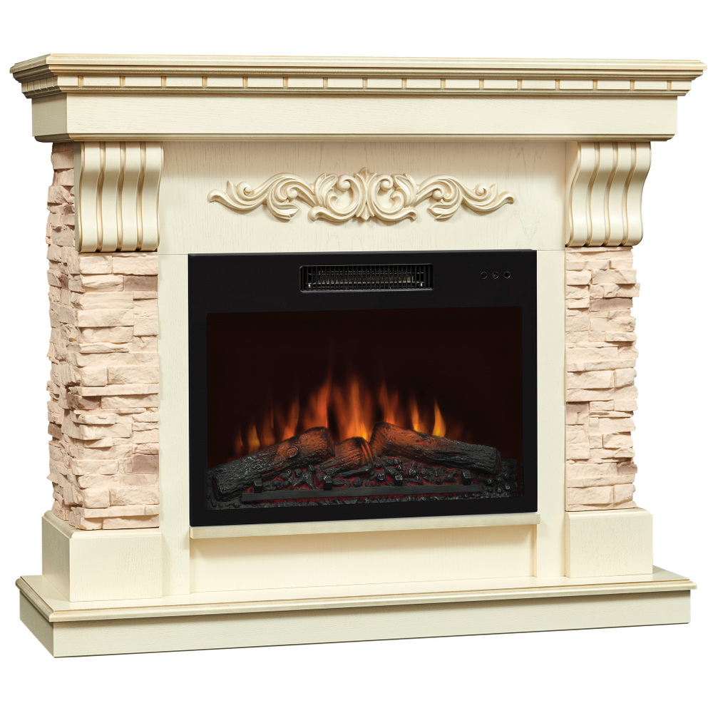 Каминокомплект Real Flame Marseilles Luxe 24 WT с очагом Kendal 24