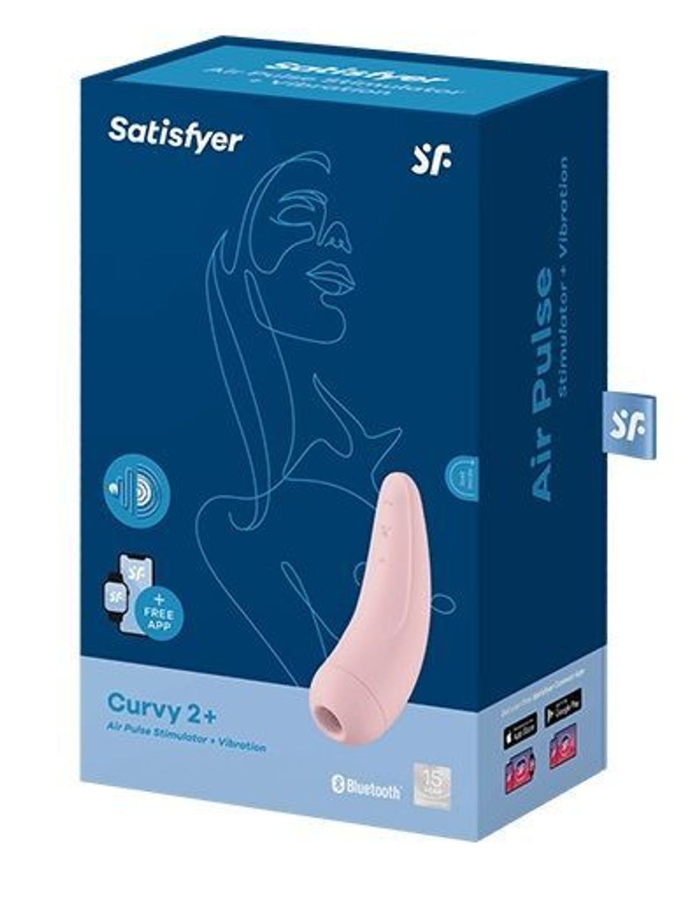 Розовый вакуум-волновой стимулятор Satisfyer Curvy 2+