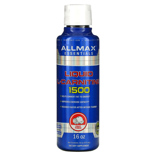 ALLMAX, жидкий L-карнитин 1500, фруктовый пунш, 473 мл (16 уний)