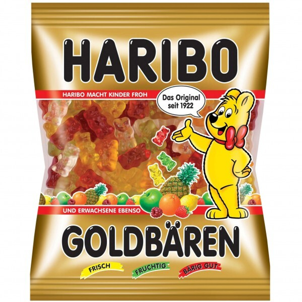 Жевательный мармелад Харибо Haribo Goldbaren 100г. (114руб./шт.) (30шт./кор.) (Испания) ООО ГЛОБАЛ