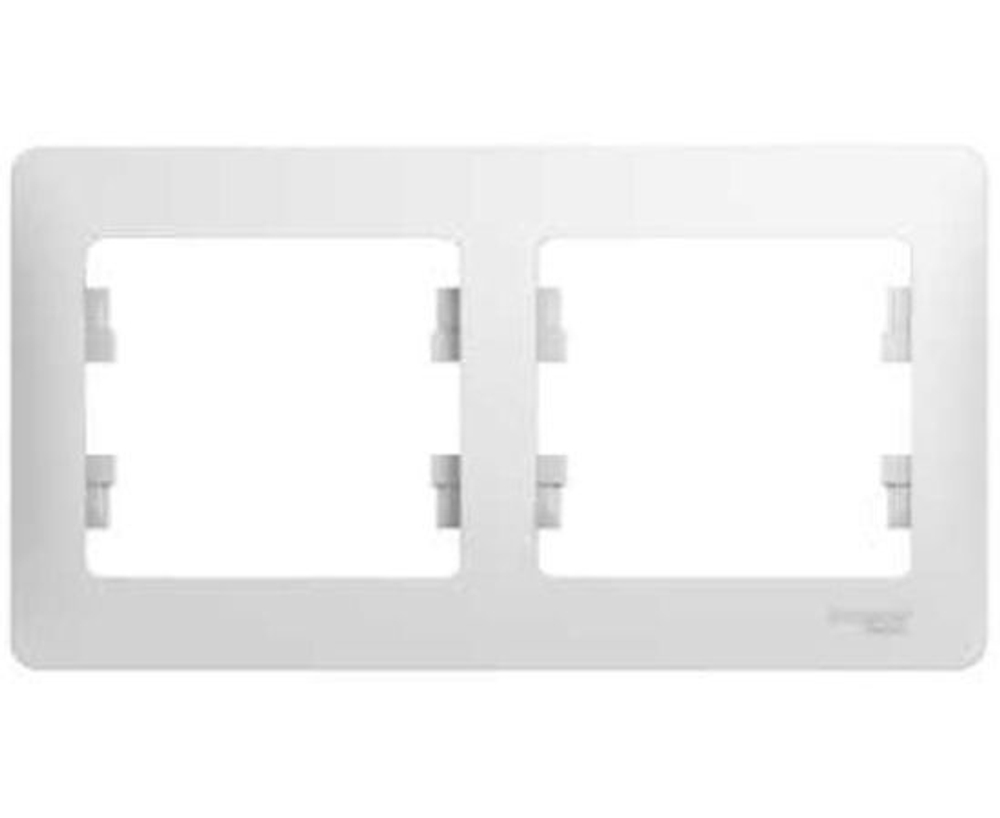 Рамка 2-м Glossa горизонт. бел. SchE GSL000102 1шт