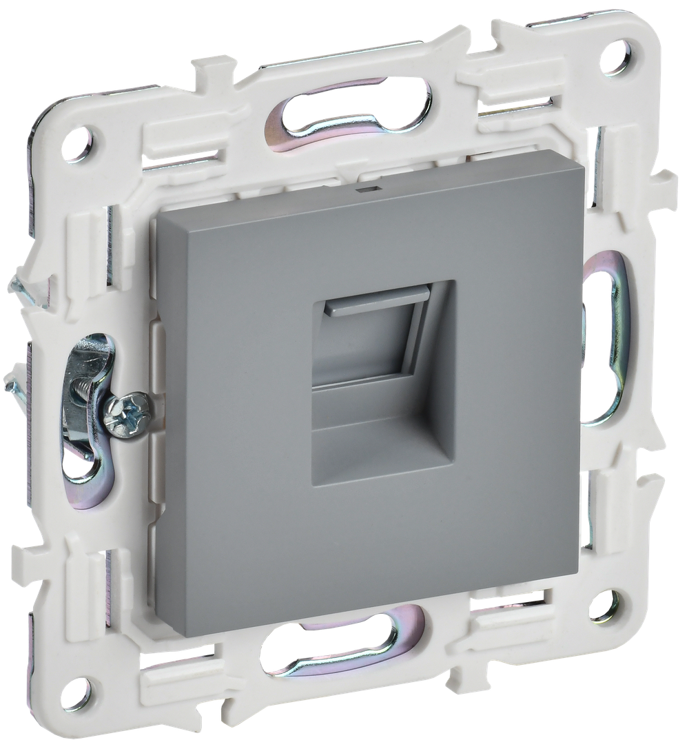 SKANDY Розетка компьютерная RJ45 кат.6 SK-K02Gr серый IEK