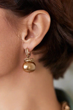 HMG 1131 карамель Серьги арт.0790