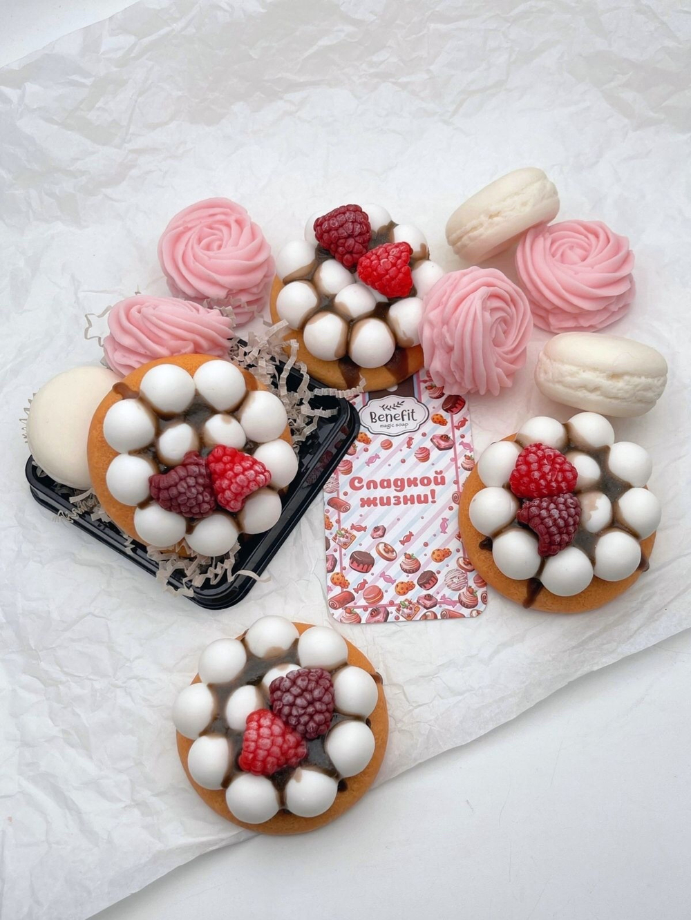 Набор мыла "Десерты-мини, роуз" Magic Benefit Soap