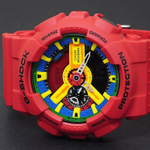 G SHOCK Tomato Fried Eggs Quartz Movement Resin Strap Watch Women"s Watch Burgundy Watch Dial