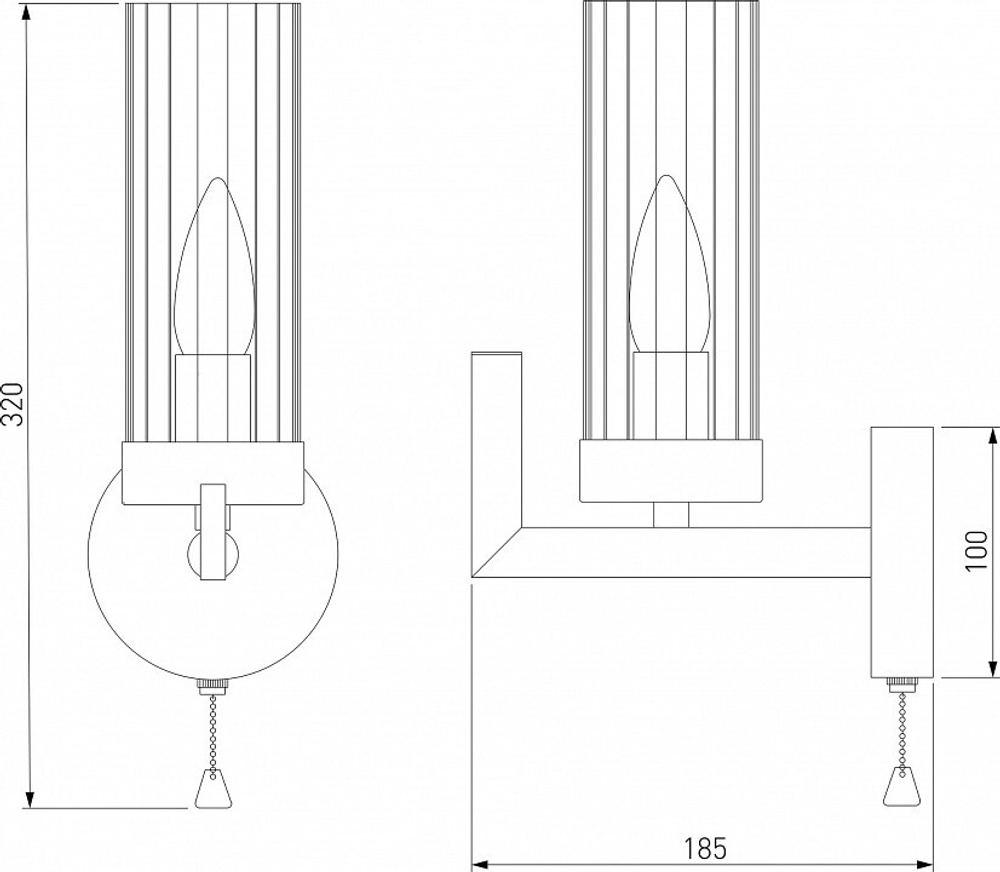 Бра Eurosvet Arganie 60133/1 серебро
