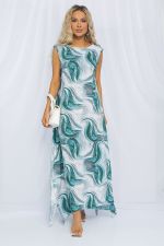 Платье Иниша (бело-зеленое) П13178-4М LT Collection