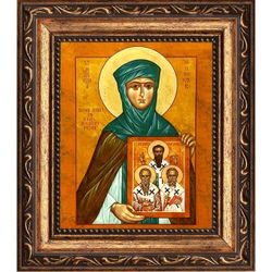 Макрина Каппадокийская, Новая, Младшая преподобная. Икона на холсте.