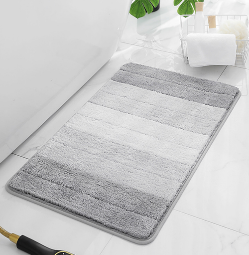 Коврик в ванную, 50×80 см, градиент, серый