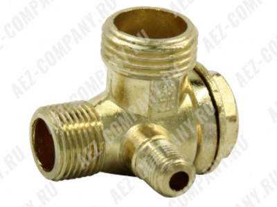 Клапан компрессора обратный (вход/выход: 3/8"Н - 1/2"Н, трубка:Н) [AEZ]