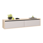 Тумба под телевизор подвесная Туя светлая/Кашемир Рэя 200х32х30 см