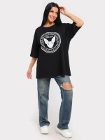 Футболка оверсайз больших размеров принт