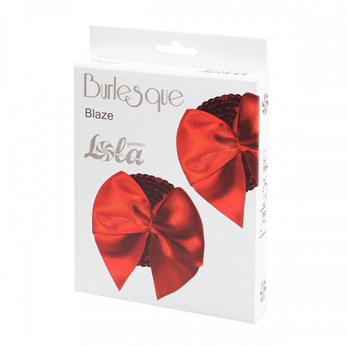 Красные пэстисы с бантиками Lola Pasties Burlesque Blaze Red 3637-02lola