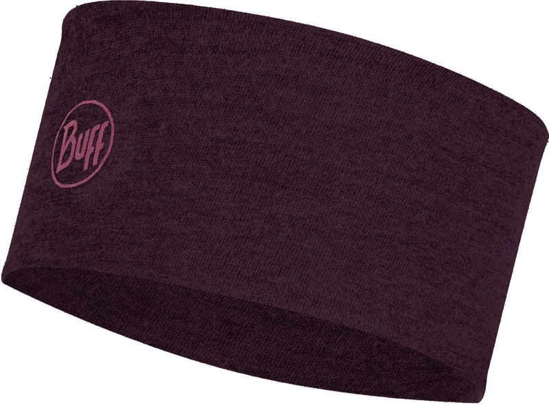 Шерстяная повязка на голову Buff Headband Midweight Wool Solid Deep Purple Фото 1