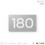 Номер на дверь 180, табличка на дверь для офиса, квартиры, кабинета, аудитории, склада, голубой 120х70 мм, Айдентика Технолоджи