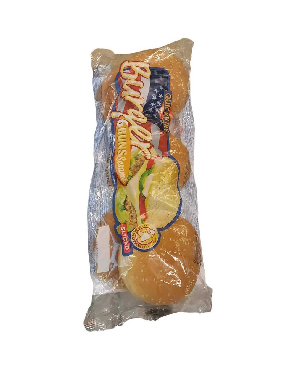 Булочки для бургеров "Quickbury" с кунжутом 300г 6шт