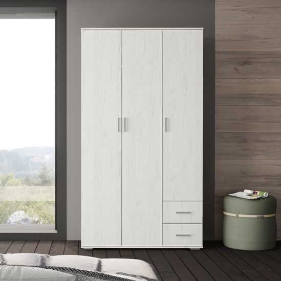 НЕЛЬСОН ШК 01 ШкафФасад ДУБ КРАФТ БЕЛЫЙ/Корпус ДУБ КРАФТ БЕЛЫЙ