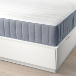 Каркас кровати с ящиком и матрасом - IKEA NORDLI, 200х140 см, матрас средне-жесткий, белый, НОРДЛИ ИКЕА