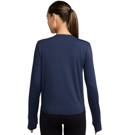 Женская теннисная футболка с длинным рукавом Nike One Classic Dri-FIT Long Sleeve - midnight navy/white