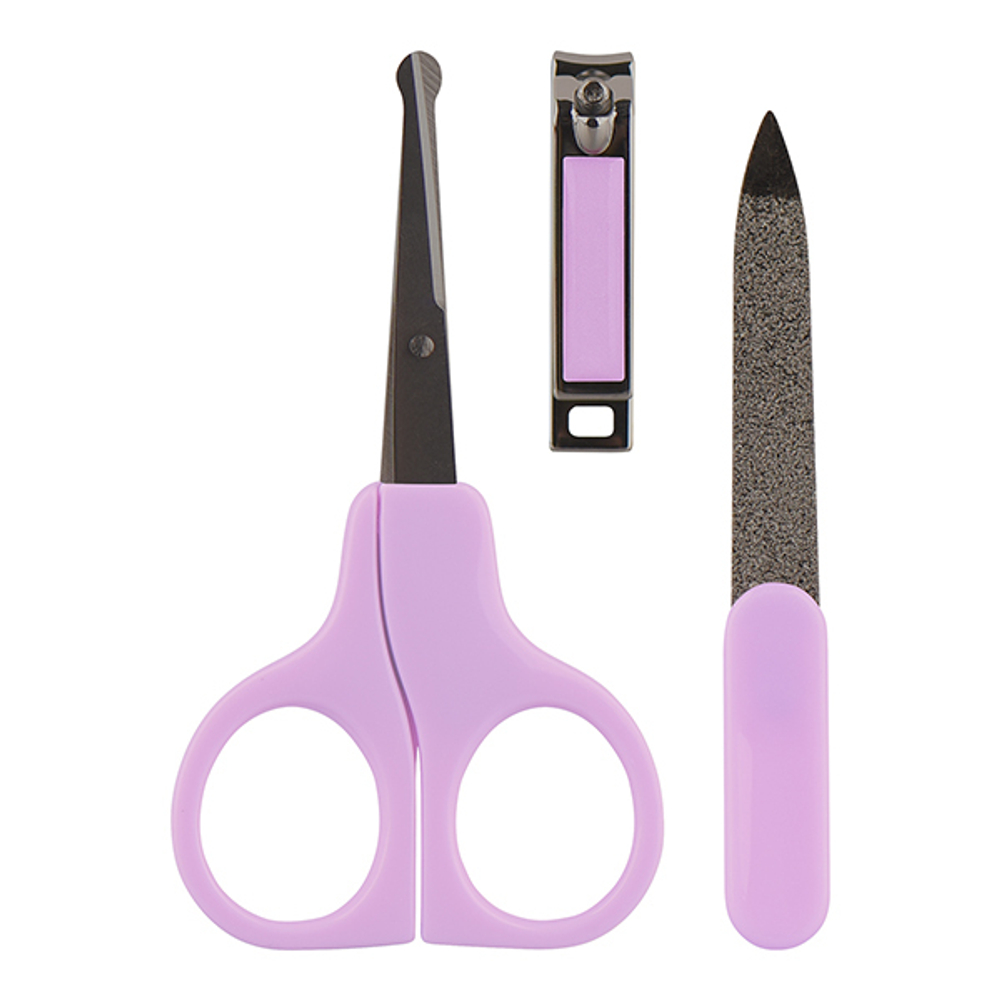 Детский маникюрный набор: ножн., щип., пил., от 0 мес., PS, нерж. сталь арт.27470
